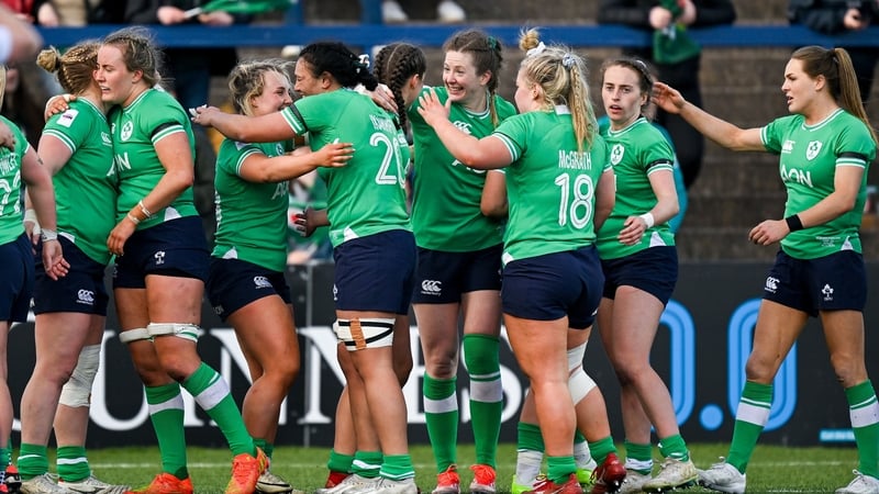 Ireland celebrate at the final whistle