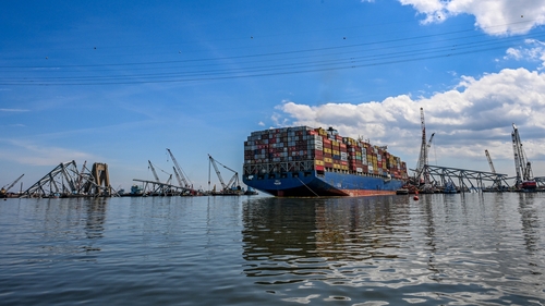 A container ship chartered by the Danish group collided with the Baltimore's harbour bridge last month