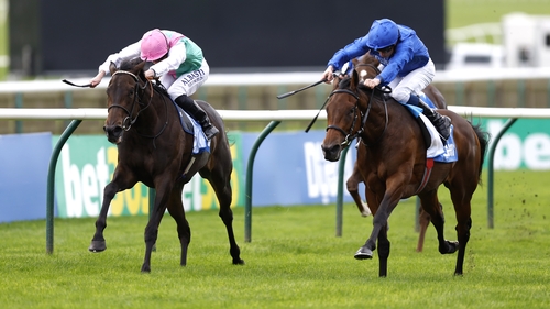 Dance Sequence (near side) collared Skellet late on in the Oh So Sharp Stakes on the Rowley Mile last October in her second and final juvenile outing