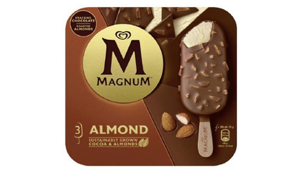 The affected products are all Magnum almond ice creams that were sold in multipacks of three in supermarkets
