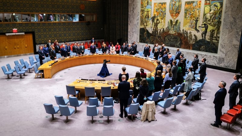UN delegates observe a minute of silence to honour humanitarian workers killed in Gaza
