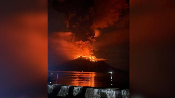 Tourists and residents were warned to remain outside a 6km exclusion zone