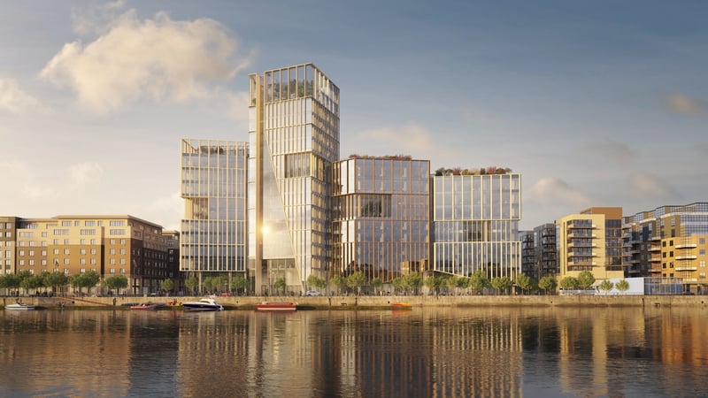 A CGI of Johnny Ronan's proposed mixed use scheme for the Dublin Docklands