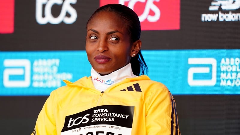Tigst Assefa is the only woman in history to run a marathon in under two hours 12 minutes and two hours 13 minutes