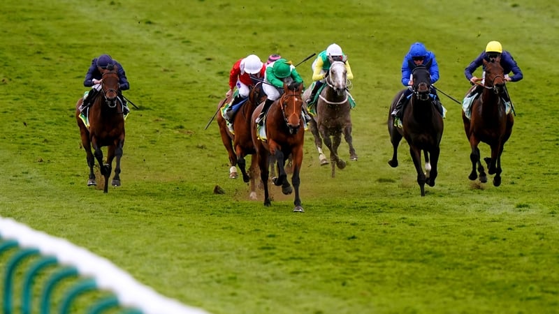 Haatem (green cap) leads his rivals out of the Dip