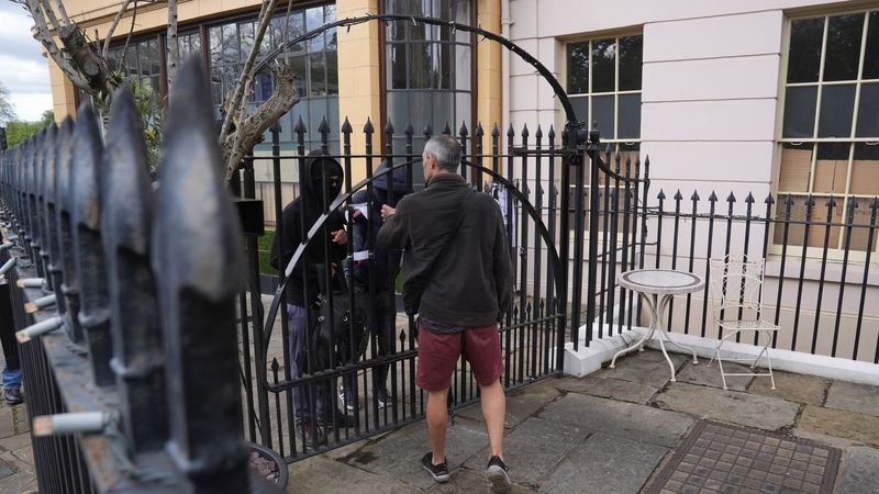 Squatters returning to the York & Albany pub near Regent's Park, London. Photos: PA/PA Wire