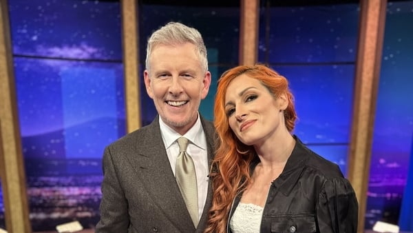 Host Patrick Kielty with Becky "The Man" Lynch on Friday's Late Late Show