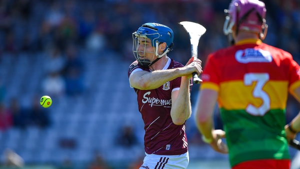 Conor Cooney scores a goal for Galway