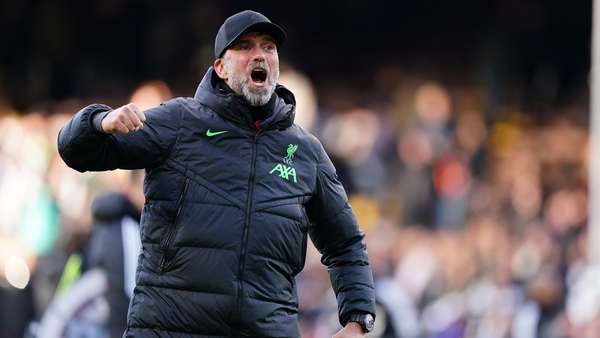 Liverpool manager Jurgen Klopp celebrates after the final whistle