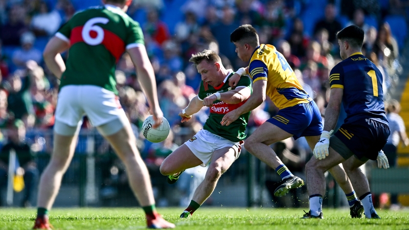 Ryan O'Donoghue of Mayo shoots under pressure