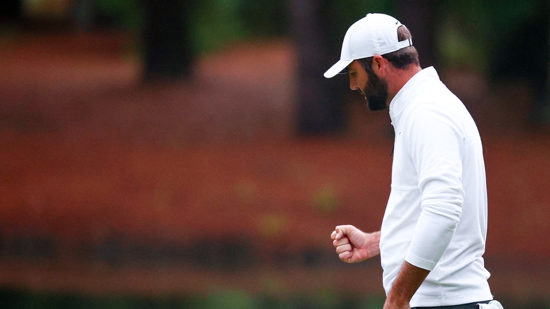 Scottie Scheffler reacts to making par on 15 despite going into the water