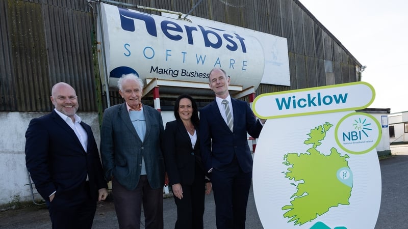 Peter Hendrick, NBI CEO, Michael Eamon Herbst, Chairman of Herbst Group, Tara Collins, Chief Marketing Officer at NBI and Minister Ossian Smyth