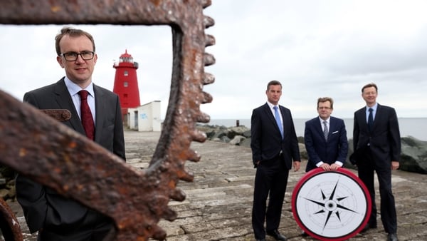 Ger Goold from Kernel Capital (front) along with David Mountjoy, Senior Manager, Corporate Banking Ireland, Bank of Ireland; John Byrne, CEO of Corlytics and Leo McAdams, Manager of Financial Services and BPO at Enterprise Ireland