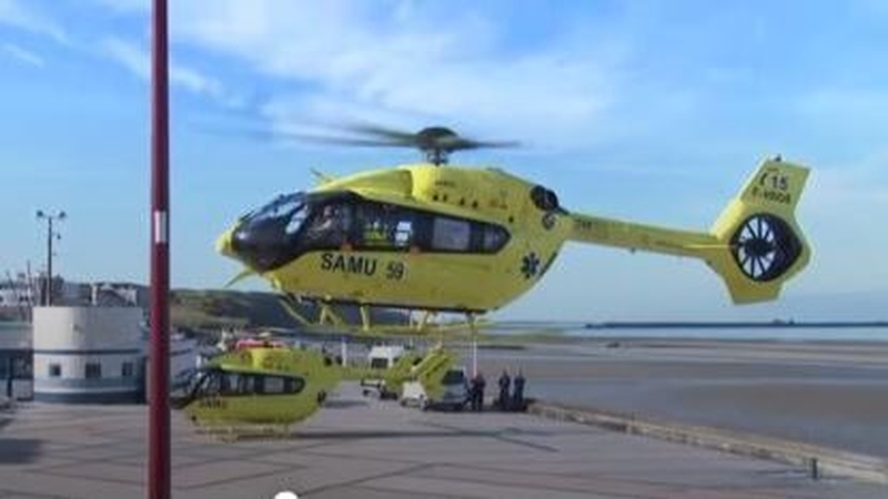 Police and emergency services on Wimereux beach