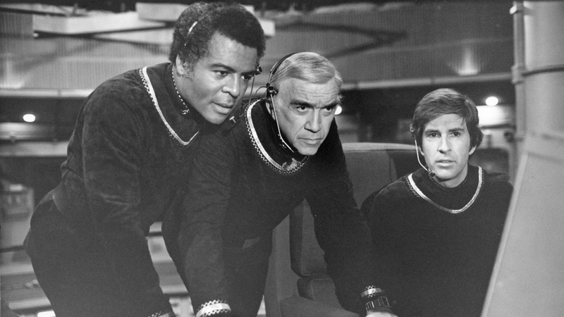 Terry Carter (left) in Battlestar Galactica
