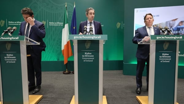 Speaking at a Housing For All update at Government Buildings, Simon Harris said the figure is 'roughly where I expect the landing zone to be'