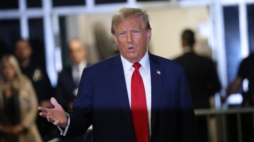 The monthly fundraising haul exceeded the $65.6 million raised in March by the former US president