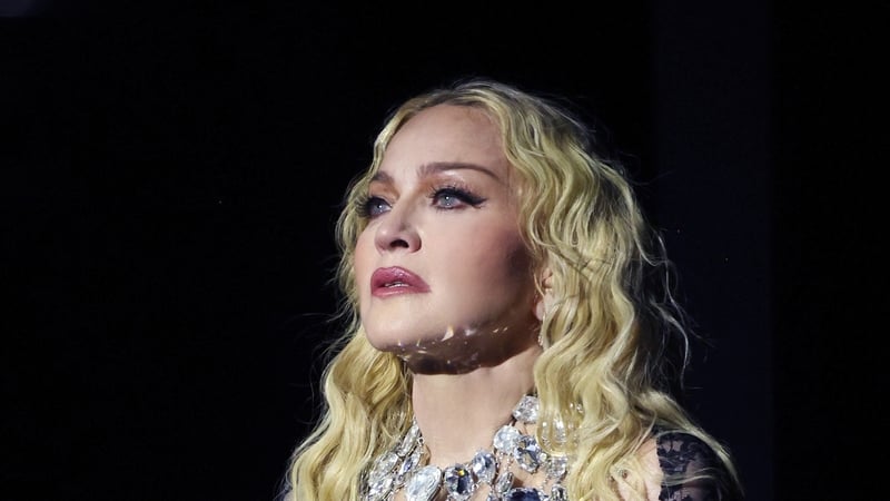 Madonna on stage in London