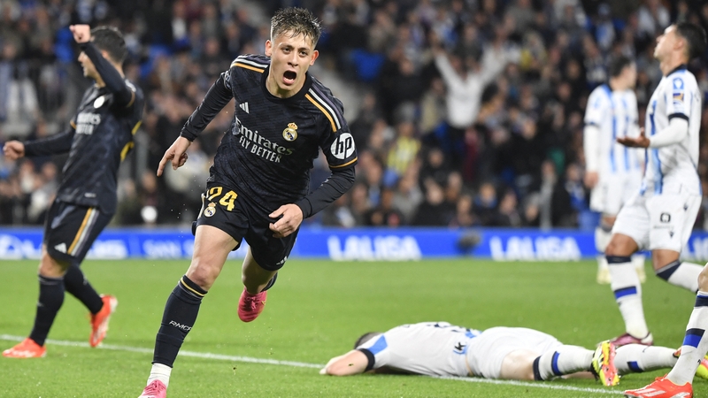 Arda Guler celebrates his goal, which handed Real Madrid the win