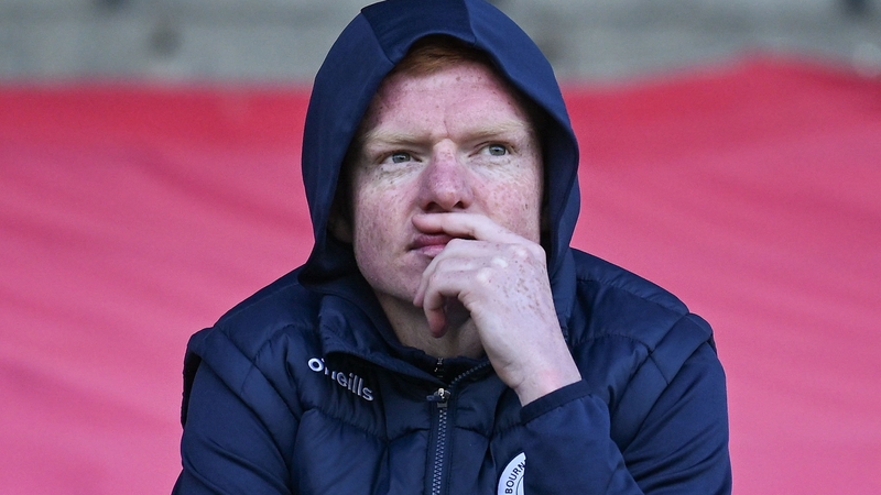 Shane Farrell of Shelbourne watches from the stands