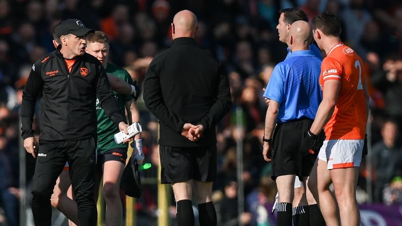 Armagh manager Kieran McGeeney had some things to get off his chest at half-time in Clones