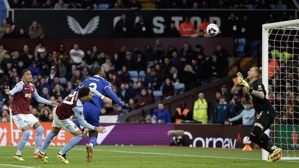 Axel Disasi of Chelsea scores a goal that is ruled out by VAR for a foul in the build up