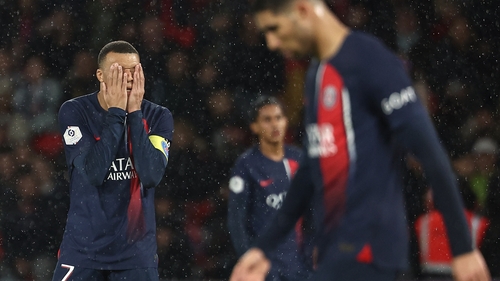 Kylian Mbappe was rested but sent on at half-time as PSG were losing at the break