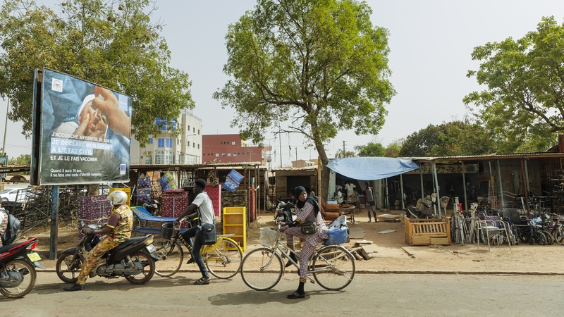 The military government in Burkina Faso has now banned a French network TV and several websites (file pic)