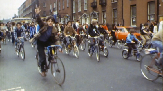 National Bike Day rally leaves Parnell Square in Dublin, 1979