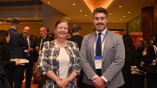 Wendy Dorman-Smith, Consulate General of Ireland to Shanghai, and Eoin Ó Catháin, Director of the Irish Whiskey Association at the EU DG Trade Mission to China