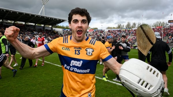 Aidan McCarthy celebrates the win away to Cork