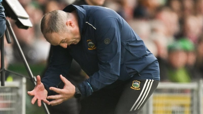 Liam Cahill was frustrated on the sideline as his team crumbled against Limerick