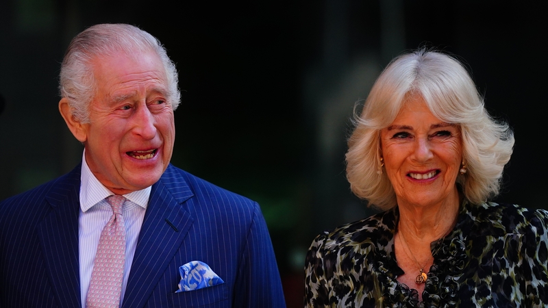 King Charles and Queen Camilla arrivie at the University Collige Hospital Macmilllan Cancer Centre in London