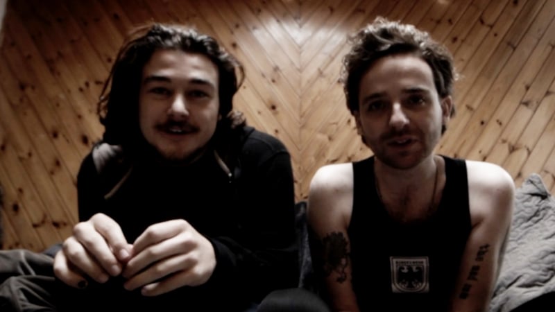 Paul St Leger and Alex Eydt in Suit Hung. Tied Tongue.