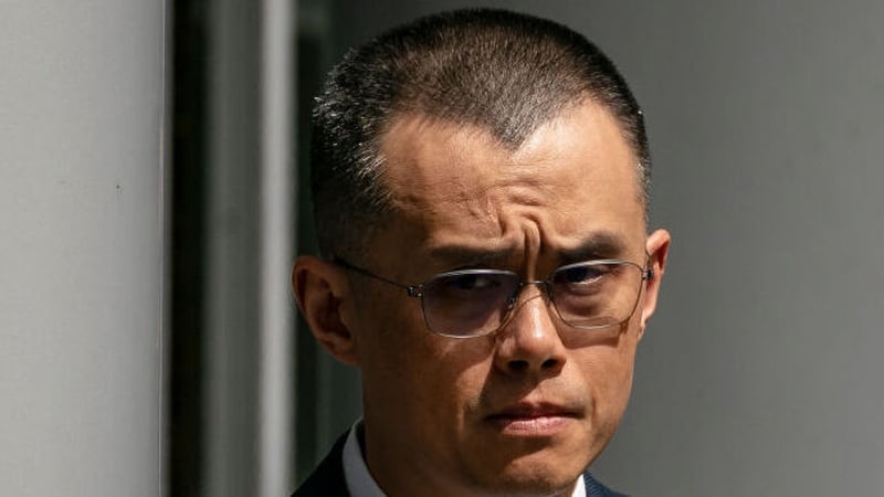 Changpeng Zhao leaving court in Seattle, Washington today