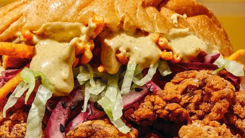 Coronation fried chicken sandwich from Max's World Of Sandwiches (Robert Billington/PA)