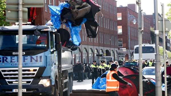 Hundreds of people who had been living in tents on Mount Street were moved to new locations on Wednesday