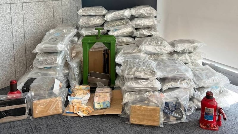 The Garda National Drugs & Organised Crime Bureau released an image of the drugs seized