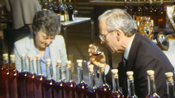 Judges at the Home Winemaking Championships in Clontarf, Dublin, 1984