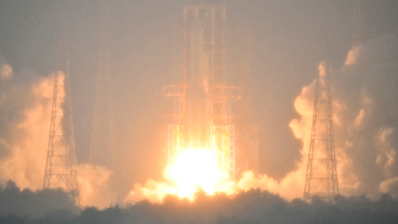 The Chang'e-6, pictured during take off, aims to collect around two kilograms of lunar samples from the far side of the Moon