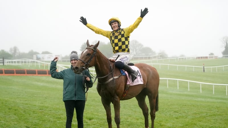 Paul Townend celebrates after a 10th Grade One triumph for State Man