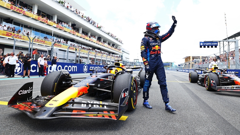 Max Verstappen secured his seventh straight pole