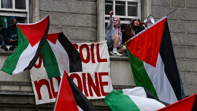 The university has stopped public access to the grounds in response to the protest