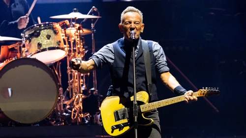 Bruce Springsteen at the Principality Stadium in Cardiff on Sunday night Photos: Getty Images