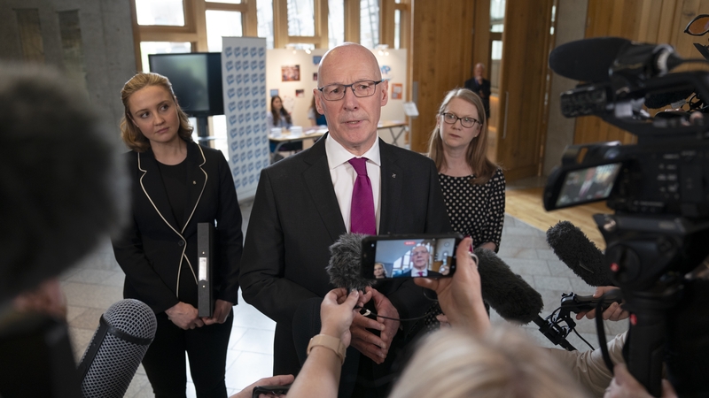 John Swinney said he was 'absolutely over the moon' to have been voted in as First Minister