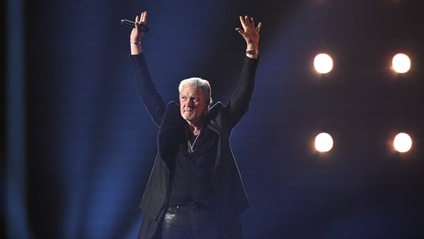 Johnny Logan performing Euphoria at the Malmö Arena on Tuesday night