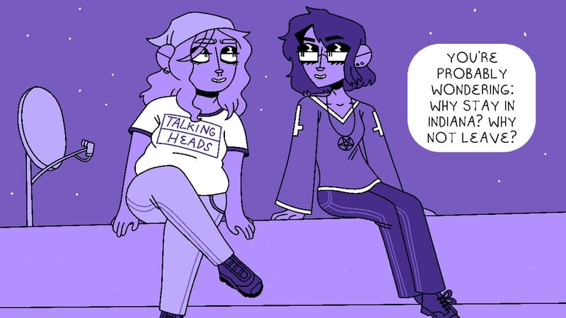 What Happens Next: 'a comic about a terminally-online accomplice to murder, proud home of the most contentious comment section on the internet'. Written and illustrated by Max Graves https://whathappensnext.webcomic.ws/