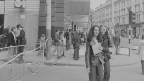 Shoppers in Belfast city centre in 1974.