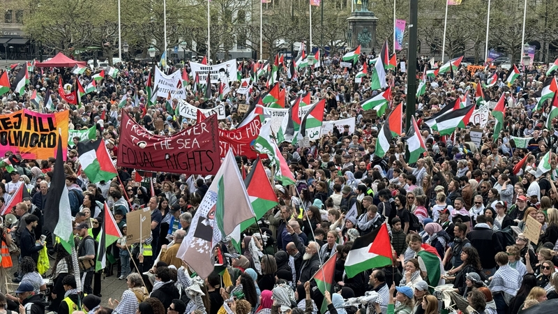 Léirsithe móra i gcaitheamh na seachtaine i Malmo ag tacú le Pailistínigh