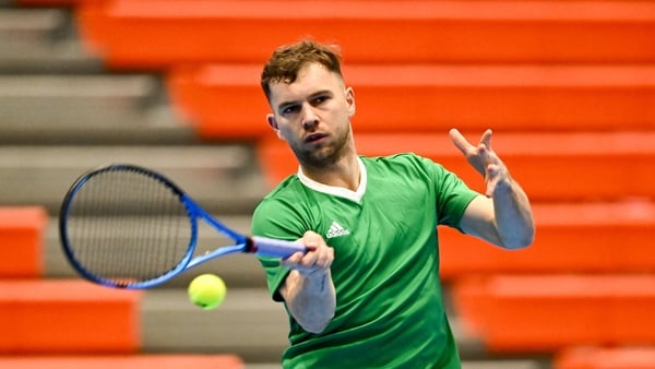Simon Carr played his part for Ireland in the Davis Cup against Austria in Limerick earlier this year